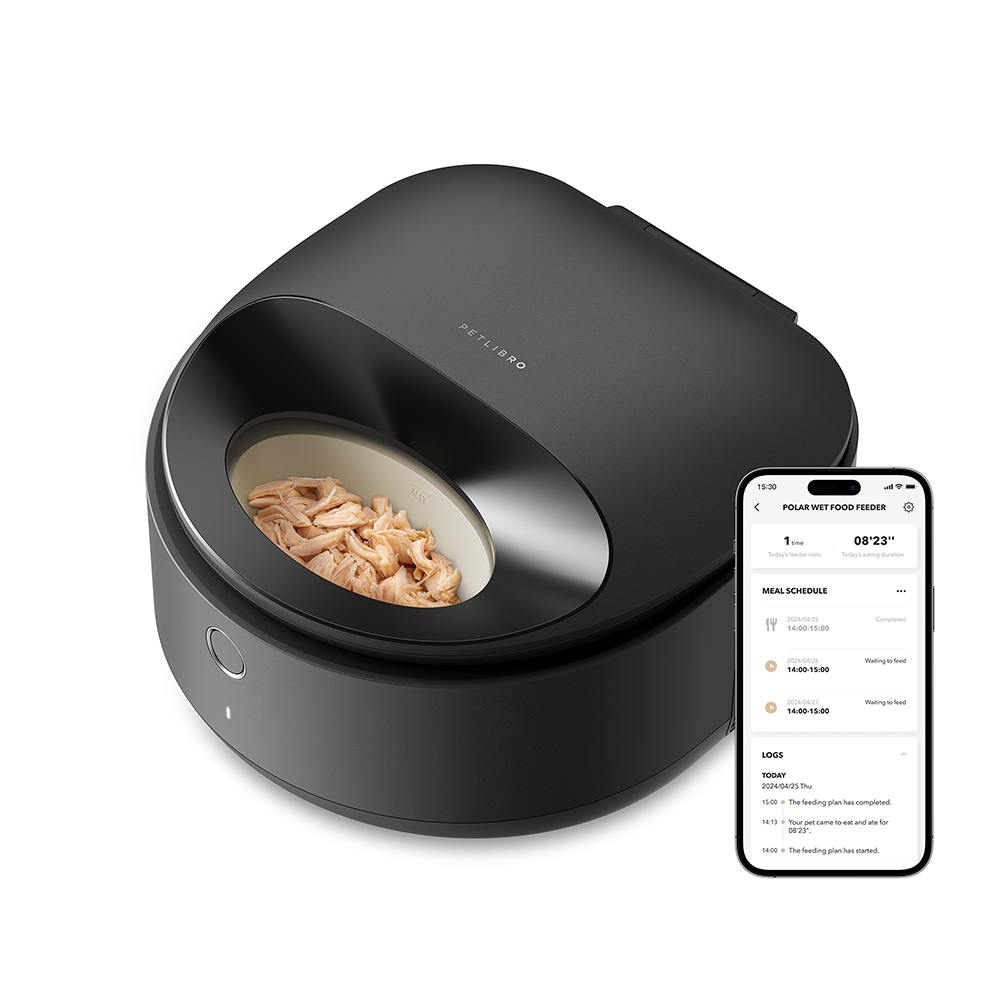 Polar Smart Wet Food Feeder for Pets  Automatic Portion Control Feeding Bowl