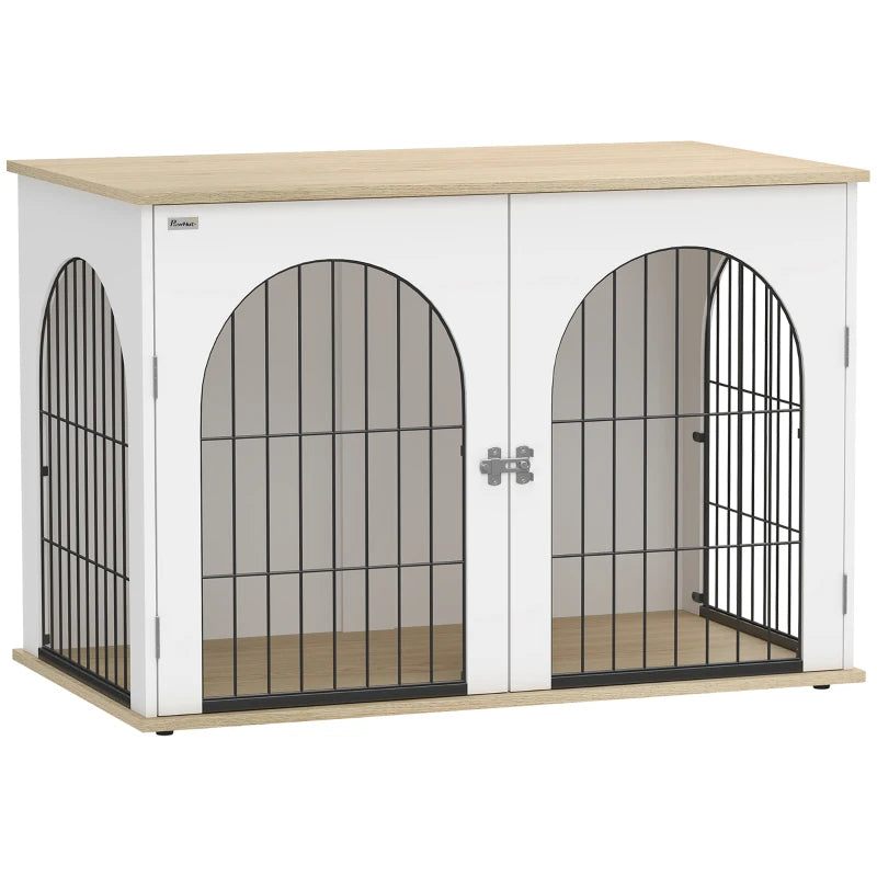 Wooden Double Dog Crate Furniture