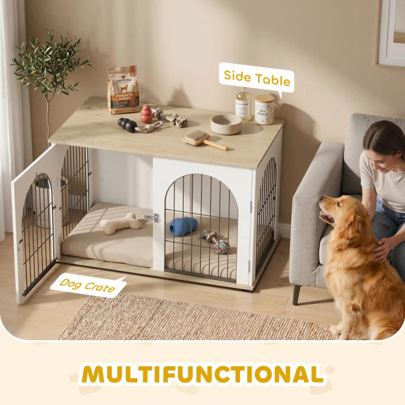 Wooden Double Dog Crate Furniture